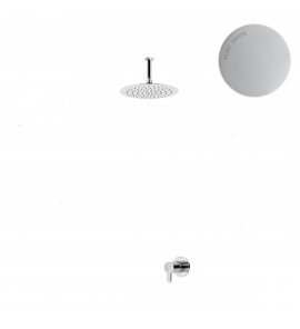 Bruma Leaf Bateria natryskowa podtynkowy z deszczownicą Ø 250 mm Pure White 1675621PW
