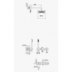 Bruma Leaf2 Bateria natryskowa podtynkowy z deszczownicą Ø25 i zestawem natryskowym Gunmetal PVD 1675722GM