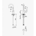 Bruma Leaf Bateria umywalkowa jednootworowa bez korka Night Sky 1677101NS