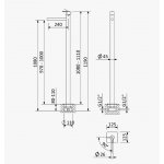 Bruma Leaf2 Bateria umywalkowa wolnostojąca Sunrise 1679402SR