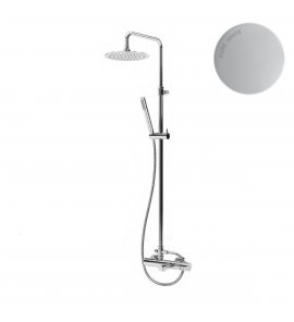 Bruma Leaf Bateria wannowo-natryskowa ścienna z deszczownicą Ø 230 mm Pure White 1672801PW