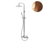 Bruma Leaf Bateria wannowo-natryskowa ścienna z deszczownicą Ø 250 mm Sunset 1672821SS