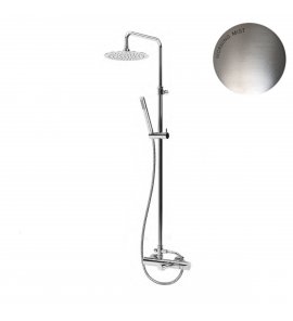 Bruma Leaf Bateria wannowo-natryskowa ścienna z deszczownicą Ø 300 mm Morning Mist 1672831MM