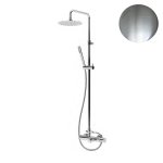 Bruma Leaf Bateria wannowo-natryskowa ścienna z deszczownicą Ø 300 mm Satinox 1672831ST