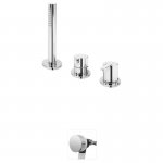 Bruma Leaf Bateria wannowo-natryskowa stojąca z wylewką w przelewie Chrom 1675211CR