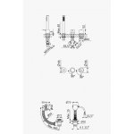 Bruma Leaf Bateria wannowo-natryskowa stojąca z wylewką w przelewie Night Sky 1675211NS