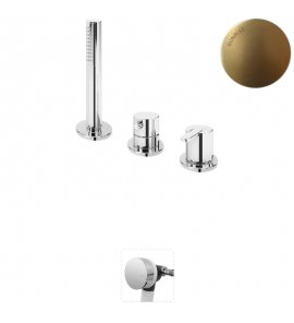 Bruma Leaf Bateria wannowo-natryskowa stojąca z wylewką w przelewie Sunrise 1675211SR