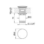      Bruma Leaf Korek Click-Clac 1 1/4\' Morning Mist 1385900MM Wyprzedaż magazynowa!!