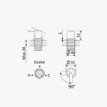 Bruma Leaf2 Mieszacz umywalkowy Night Sky 1679502NS