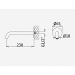 Bruma Leaf Wylewka umywalkowa 230 mm chrom 1569409CR