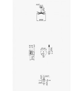 Bruma Leaf Zestaw natryskowa podtynkowy z deszczownicą Ø 300 mm Morning Mist 1675431MM