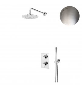 Bruma Leaf Zestaw natryskowy Ø 250 mm termostatyczny podtynkowy z ramieniem ściennym Morning Mist 1387804MM