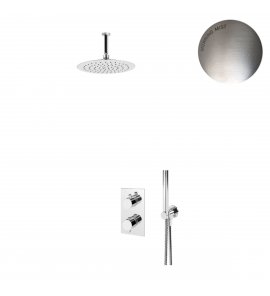 Bruma Leaf Zestaw natryskowy Ø 250 mm termostatyczny podtynkowy z ramieniem sufitowym Morning Mist 1385604MM