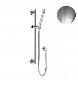 Bruma Leaf Zestaw prysznicowy z przyłączem i drążkiem na słuchawkę Satinox 1455732ST