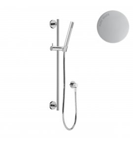 Bruma Leaf Zestaw prysznicowy z przyłączem i drążkiem na słuchawkę Pure White 1455753PW