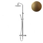 Bruma Leaf Zestaw prysznicowy ścienny z regulowaną wysokością deszczownicy Ø 250 mm Sunrise 1676521SR