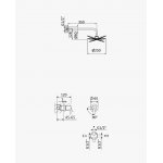Bruma Leaf Zestaw prysznicowy podtynkowy z deszczownicą ścienna Ø 250 mm Chrom 1677021CR