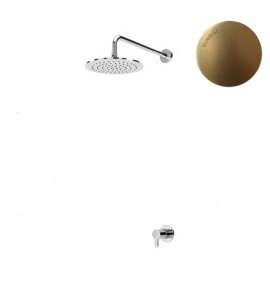 Bruma Leaf Zestaw prysznicowy podtynkowy z deszczownicą ścienna Ø 250 mm Sunrise 1677021SR