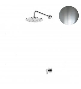 Bruma Leaf Zestaw prysznicowy podtynkowy z deszczownicą ścienna Ø 250 mm Satinox 1677021ST