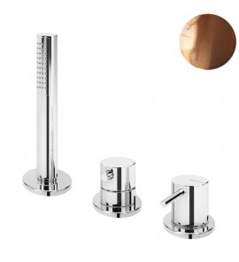 Bruma Leaf2 Bateria natryskowa stojąca z zestawem prysznicowym Sunset 1675012SS