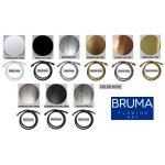   Bruma Leaf2 Bateria natryskowa podtynkowy z deszczownicą Ø25 i zestawem natryskowym Gunmetal 1673616GM W MAGAZYNIE!!