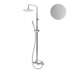 Bruma Leaf2 Bateria wannowo-natryskowa ścienna z deszczownicą Ø 230 mm Pure White 1672802PW