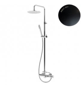 Bruma Leaf2 Bateria wannowo-natryskowa ścienna z deszczownicą Ø 250 mm Night Sky 1672822NS