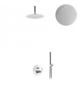 Bruma Leaf2 Zestaw natryskowa podtynkowy z deszczownicą Ø 300 mm Pure White 1675432PW