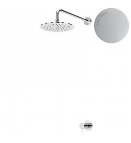 Bruma Leaf2 Zestaw prysznicowy podtynkowy z deszczownicą ścienna Ø 230 mm Pure White 1677002PW