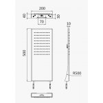 Bruma Line Deszczownica ścienna Chrom 1455274CR