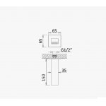 Bruma Linea Wylewka umywalkowa ścienna 150 mm Pure White 1569436PW