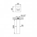 Bruma Linea Wylewka wannowa ścienna Morning Mist 1456415MM