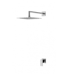 Bruma Linea Zestaw natryskowy 250 mm Podtynkowy z ramieniem ściennym chrom 1827603CR