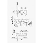 Bruma Lusa Bateria natryskowa podtynkowa z 3 wylotami Pure White 1012001PW