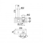 Bruma Lusa Bateria umywalkowa Podtynkowa 170 mm chrom 10183011 