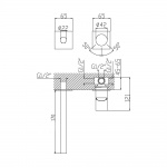  Bruma Lusa Bateria umywalkowa Podtynkowa 170 mm chrom 1018502CR NA MAGAZYNIE!!
