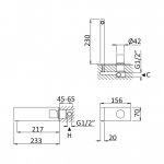 Bruma Lusa Bateria umywalkowa podtynkowa Sunrise 1012202SR