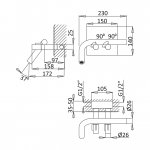 Bruma Lusa Bateria umywalkowa podtynkowa Pure White 1012303PW