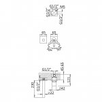 Bruma Lusa Bateria umywalkowa podtynkowa 230 mm Pure White 1018401PW