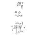 Bruma Lusa Bateria umywalkowa podtynkowa 230 mm Sunrise 1018402SR