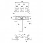Bruma Lusa Bateria umywalkowa podtynkowa 230 mm Pure White 1019101PW