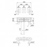 Bruma Lusa Bateria umywalkowa podtynkowa 170 mm Sunrise 1019201SR