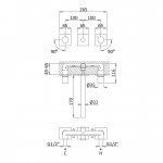 Bruma Lusa Bateria umywalkowa podtynkowa 170 mm Pure Whie 1019202PW