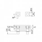 Bruma Lusa Bateria umywalkowa podtynkowa Satinox 1019502ST