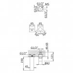 Bruma Lusa Bateria umywalkowa podtynkowa 230 mm Sunrise 1019802SR