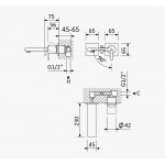Bruma Lusa Bateria umywalkowa podtynkowa 230 mm Morning Mist 1019821MM
