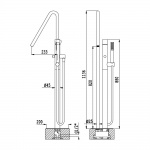 Bruma Lusa Bateria wannowo-natryskowa Podłogowa chrom 1010702CR
