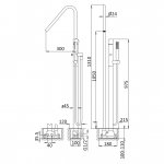 Bruma Lusa Bateria wannowo-natryskowa wolnostojąca Sunrise 1010701SR