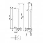 Bruma Lusa Bateria wannowo-natryskowa wolnostojąca Night Sky 1018002NS
