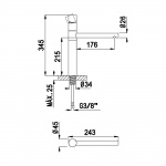 Bruma Lusa Bateria Zlewozmywakowa jednouchwytowa chrom 10105021